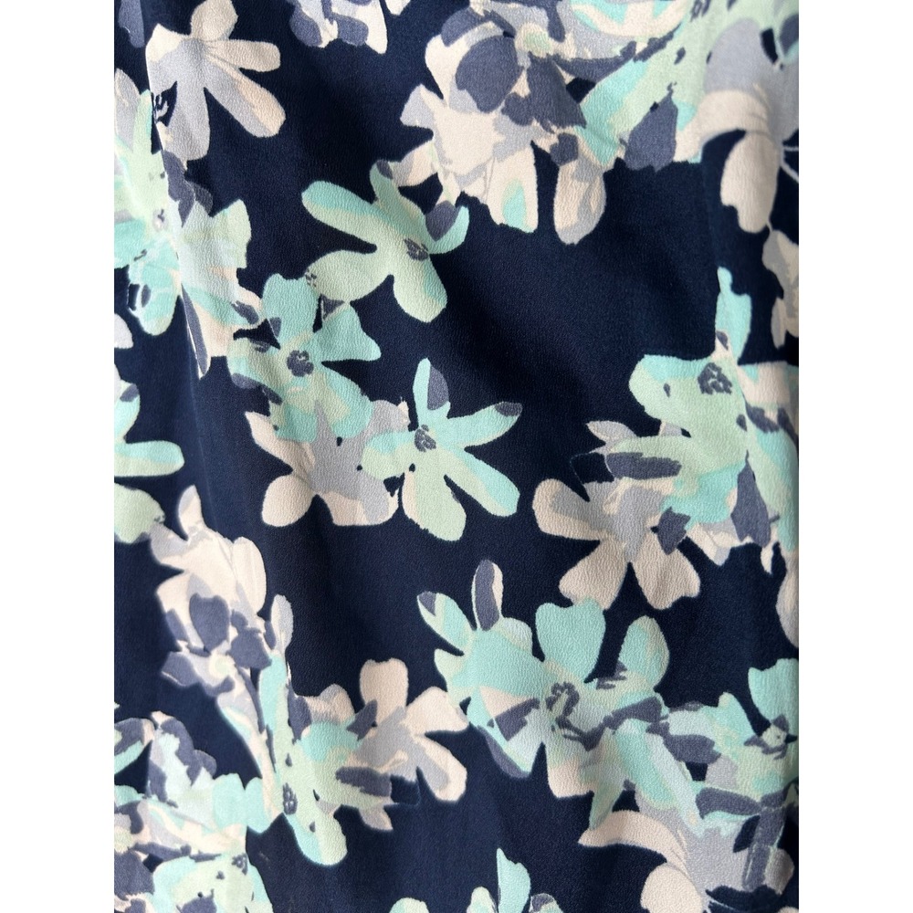 Banana Republic Maxi Dress Navy Blue 6 Floral V-Neck Sleeveless A-Line Long NWT - Picture 2 of 8